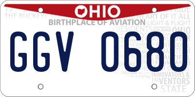 OH license plate GGV0680