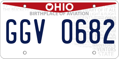OH license plate GGV0682