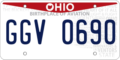 OH license plate GGV0690