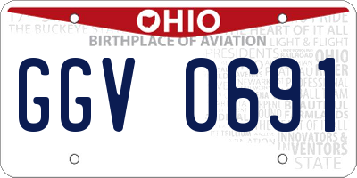 OH license plate GGV0691