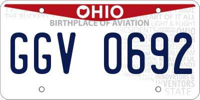 OH license plate GGV0692