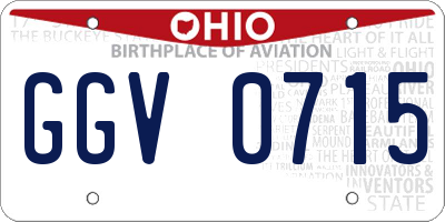OH license plate GGV0715