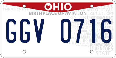 OH license plate GGV0716