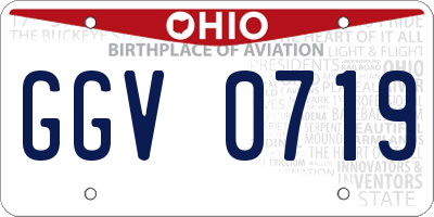 OH license plate GGV0719