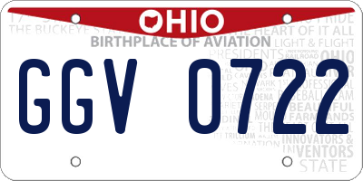 OH license plate GGV0722