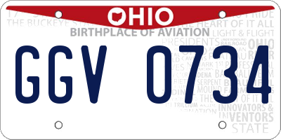 OH license plate GGV0734