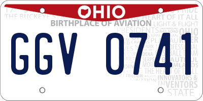 OH license plate GGV0741