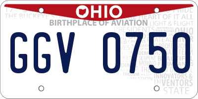 OH license plate GGV0750