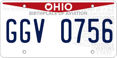 OH license plate GGV0756
