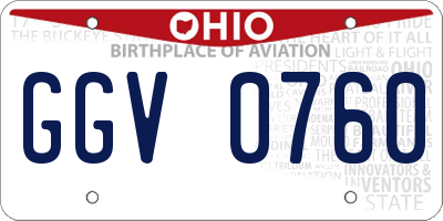 OH license plate GGV0760