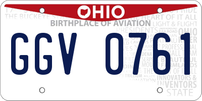 OH license plate GGV0761
