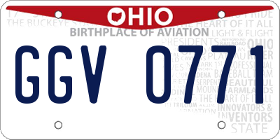 OH license plate GGV0771