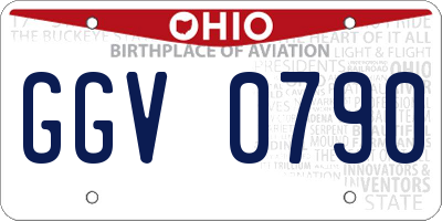 OH license plate GGV0790