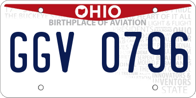 OH license plate GGV0796