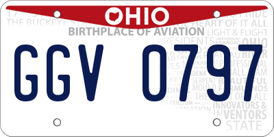 OH license plate GGV0797