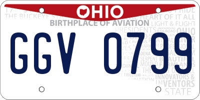 OH license plate GGV0799