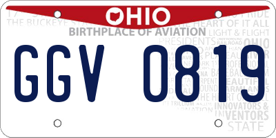 OH license plate GGV0819