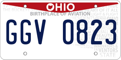 OH license plate GGV0823