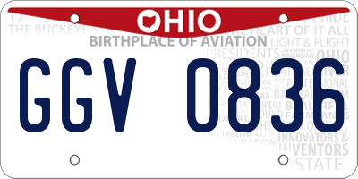 OH license plate GGV0836