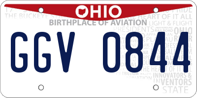 OH license plate GGV0844