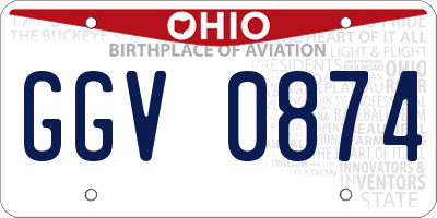 OH license plate GGV0874
