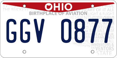 OH license plate GGV0877