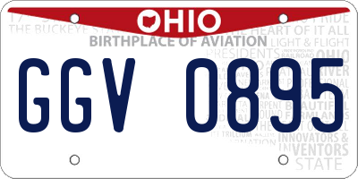 OH license plate GGV0895