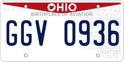 OH license plate GGV0936