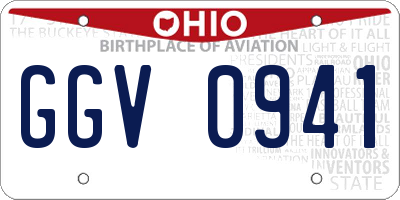 OH license plate GGV0941