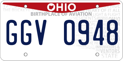 OH license plate GGV0948