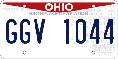 OH license plate GGV1044