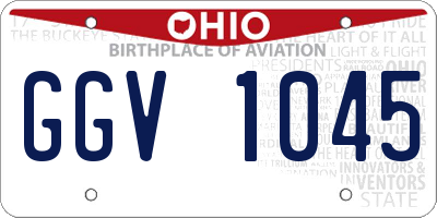 OH license plate GGV1045