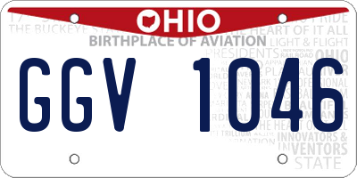 OH license plate GGV1046