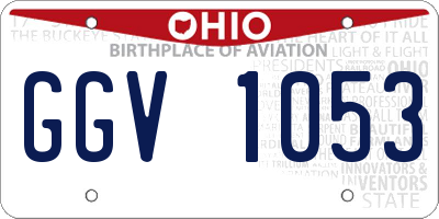 OH license plate GGV1053
