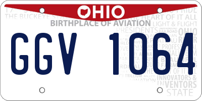 OH license plate GGV1064