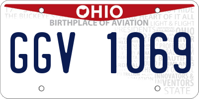 OH license plate GGV1069