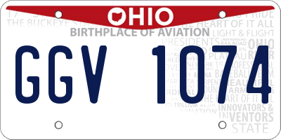 OH license plate GGV1074