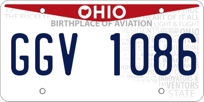 OH license plate GGV1086