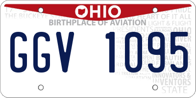 OH license plate GGV1095