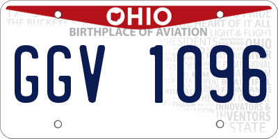 OH license plate GGV1096