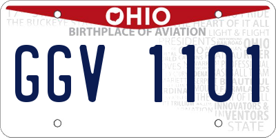 OH license plate GGV1101
