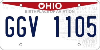OH license plate GGV1105