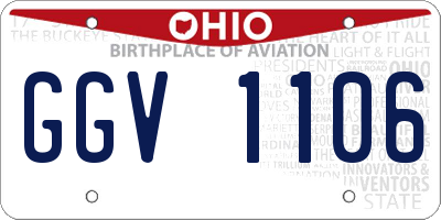 OH license plate GGV1106