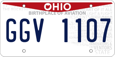 OH license plate GGV1107