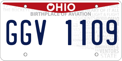 OH license plate GGV1109