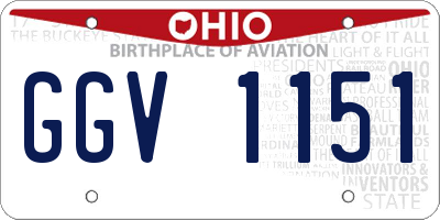 OH license plate GGV1151