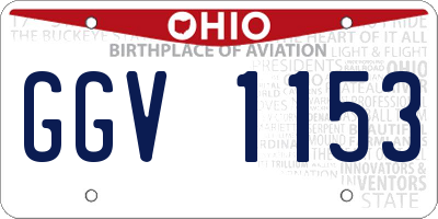 OH license plate GGV1153
