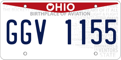 OH license plate GGV1155