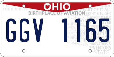 OH license plate GGV1165