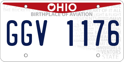 OH license plate GGV1176
